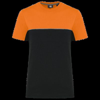 Camiseta bicolor eco Black / Orange Xs
