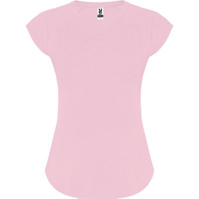 Camiseta Técnica Mujer Entallada Rosa Claro S