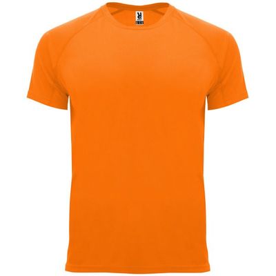 Camiseta técnica manga corta cuello redondo Naranja Fluor 3Xl