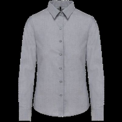 Camisa entallada mujer tejido de cuidado fácil Oxford Zinc M