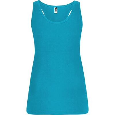 Camiseta Sin Mangas Entallada Espalda Nadadora Turquesa S