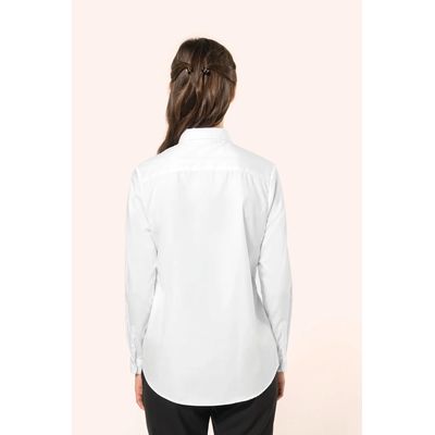 Camisa sarga manga larga chica