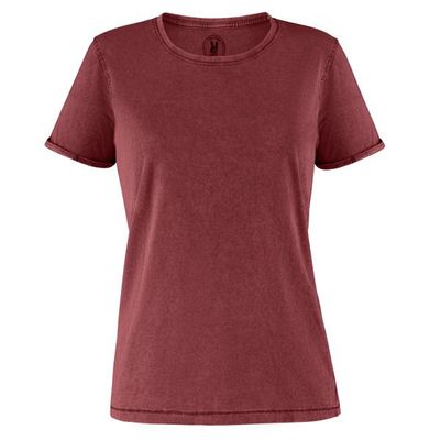 Camiseta Mujer Efecto Jeans Granate 2Xl
