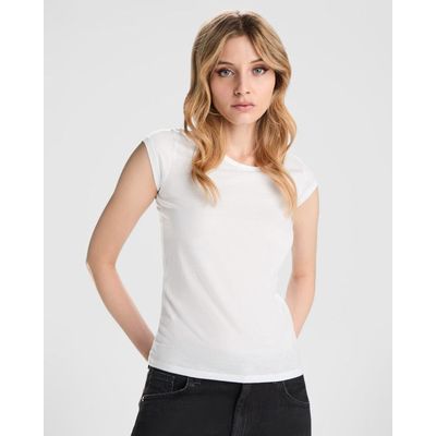 Camiseta mujer entallada manga corta