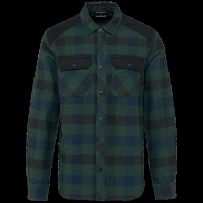 Camisa a cuadros algodón con bolsillos Forest Green / Navy Checked / Black 3Xl