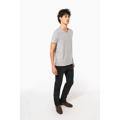 Camiseta cuello de pico Color jaspeado