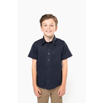 Camisa popelina manga corta infantil
