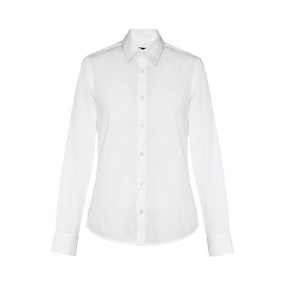 Camisa blanca de popelina mujer