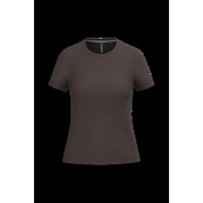 Camiseta manga corta mujer algodón Chocolate Xl