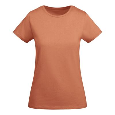 Camiseta entallada mujer algodón orgánico Naranja Greek S