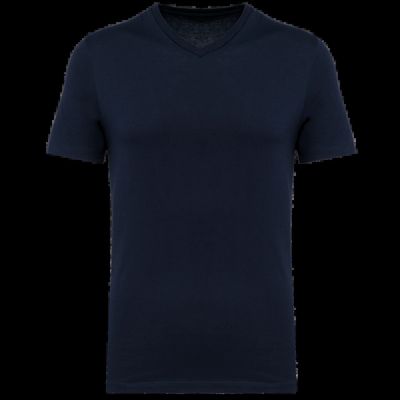Camiseta algodón cuello de pico hombre Deep Navy L
