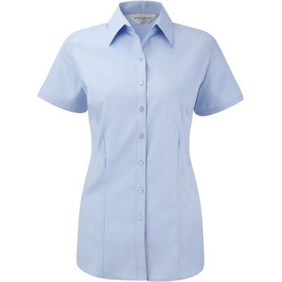Camisa manga corta mujer ajustada Light Blue Xxl