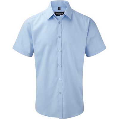 Camisa Corte ajustado manga corta hombre Light Blue Xl