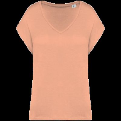 Camiseta algodón orgánico mujer holgada Apricot M