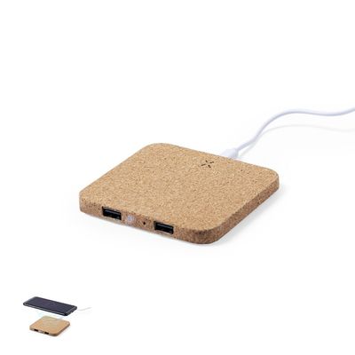 Cargador 5W Corcho Natural 9,4x9,4cm