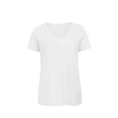 Camiseta ultrasuave cuello de pico White Xs
