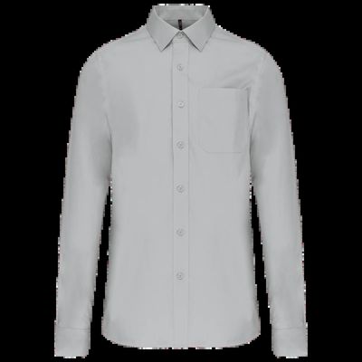 Camisa popelina manga larga hombre Snow Grey Xxl
