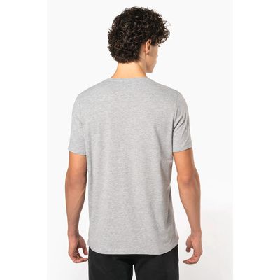 Camiseta cuello de pico Color jaspeado