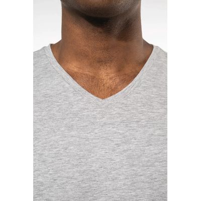 Camiseta cuello de pico Color jaspeado