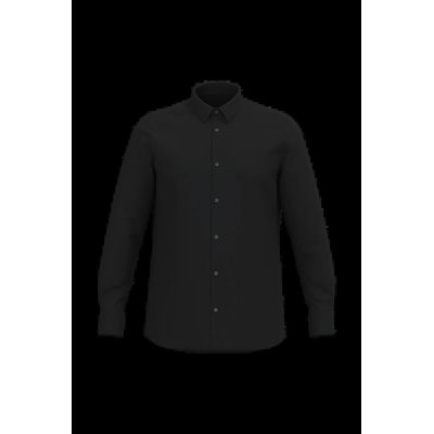 Camisa tejido oxford de manga larga Black S