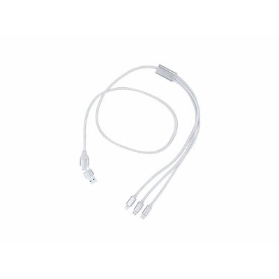 Cable cargador aluminio reciclado dual 3 salidas Plat