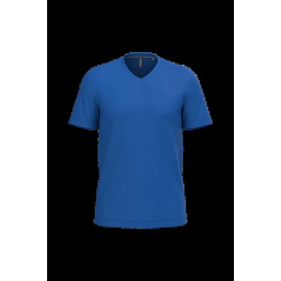 Camiseta de algodón con cuello de pico Royal Blue Xxl