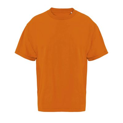 Camiseta oversize de algodón reciclado Medium Orange S