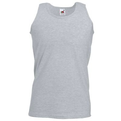 Camiseta sin mangas hombre algodón Heather Grey Xxl