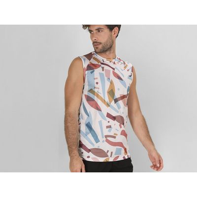 Camiseta técnica sin mangas estampada