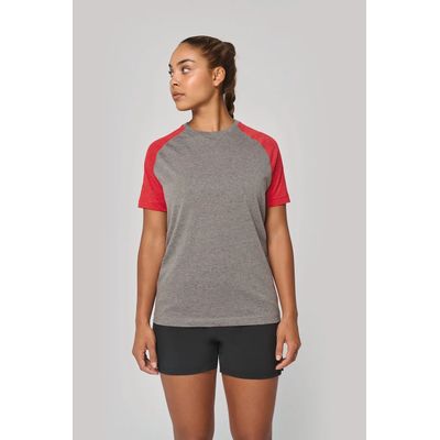 Camiseta bicolor Cuello redondo
