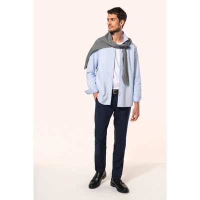Camisa popelina algodón hombre