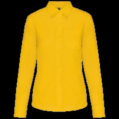 Camisa popelina polialgodón mujer Yellow S