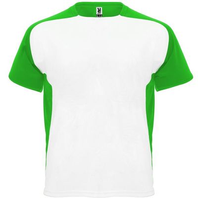 Camiseta técnica transpirable de secado rápido Blanco/Verde Helecho M