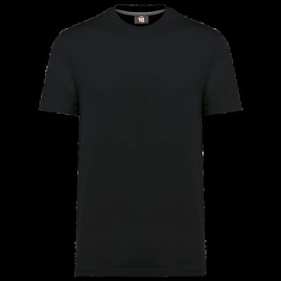 Camiseta algodón orgánico cuello redondo Black S