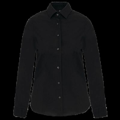 Camisa entallado manga larga mujer Black Xs