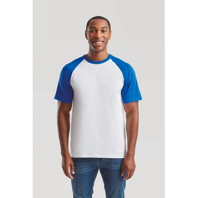 Camiseta de Béisbol Cuello y Mangas Contrastadas