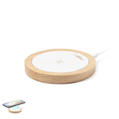Cargador Qi 15W de Cáñamo y Madera