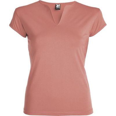 Camiseta CON cuello en V Naranja Clay L