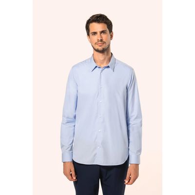 Camisa popelina algodón hombre