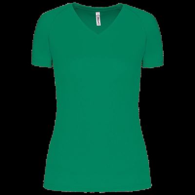 Camiseta de deporte mujer cuello de pico Kelly Green Xxl