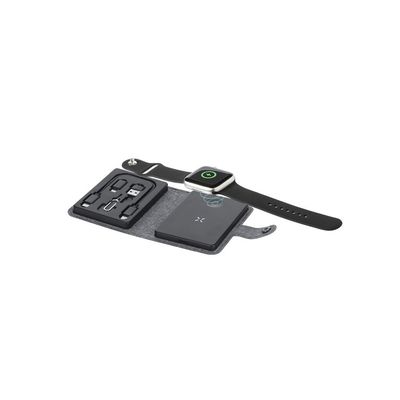 Cargador inalámbrico RPET con auriculares