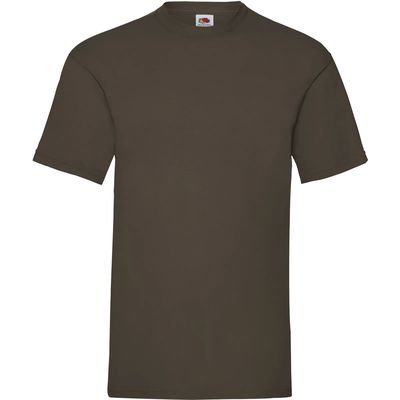 Camiseta hombre algodón cuello redondo Chocolate Xxl