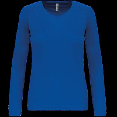 Camiseta de deporte manga larga poliéster Sporty Royal Blue Xs