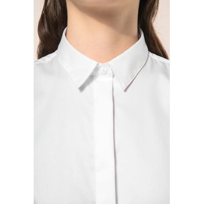 Camisa sarga manga larga chica