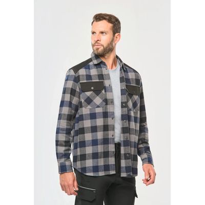 Camisa a cuadros algodón con bolsillos