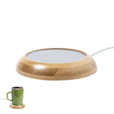 Calentador Tazas USB con Bambú