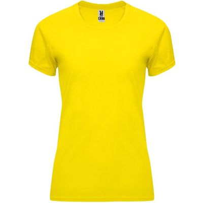 Camiseta Mujer Control Dry Entallada Amarillo Xl