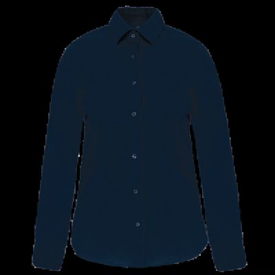 Camisa entallado manga larga mujer Navy L