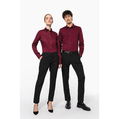 Camisa entallado manga larga mujer
