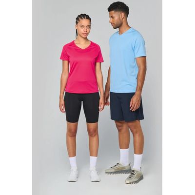 Camiseta de deporte mujer cuello de pico